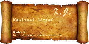 Kanizsai József névjegykártya